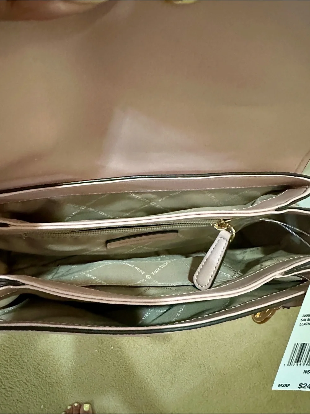 NWT Michael Kors Blush Pink Leather Crossbody Shoulder Bag